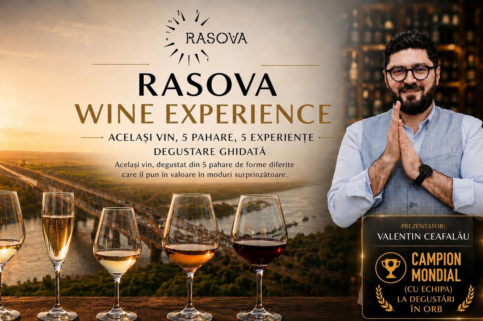 Afișul evenimentului Rasova Wine Experience — degustare ghidată cu Valentin Ceafalău